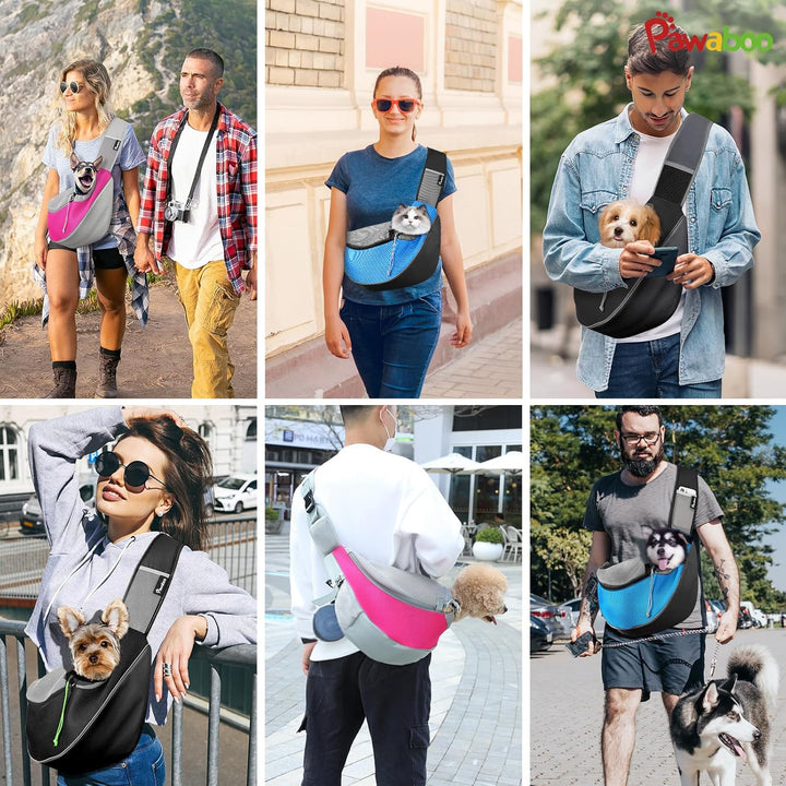 Pawaboo Hundetragetasche, Hundetasche, Verstellbare Tragetasche Hund, Haustier Umhängetasche Transpo