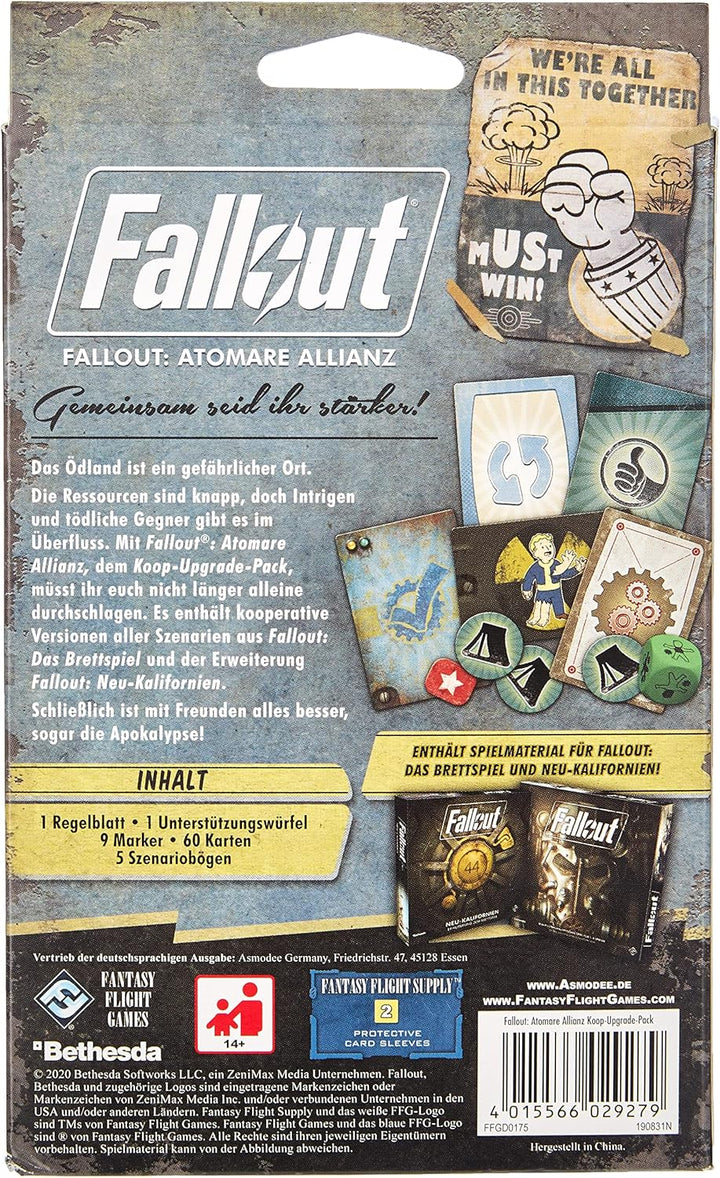 Fantasy Flight Games, Fallout – Atomare Allianz, Erweiterung, Expertenspiel, Strategiespiel, 1-4 Spi