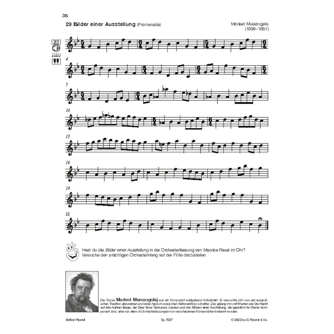 Flöte spielen Spielbuch C Querflöte Notenbuch mit Klavierbegleitung und Online Audio | Weinzierl Wäc