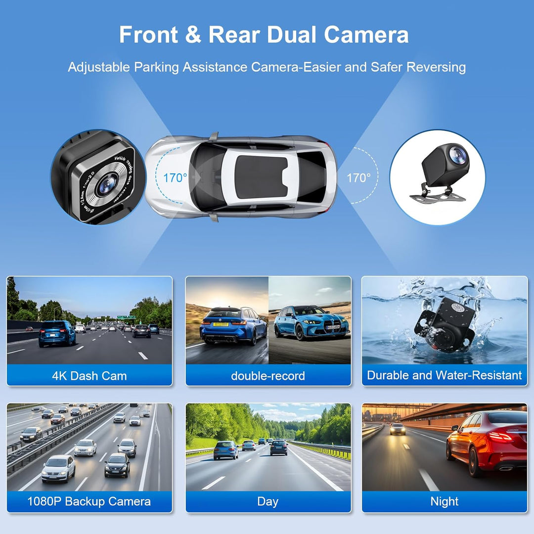 9 Zoll CarPlay Display für Autos - Kompatibel mit Apple CarPlay & Android Auto, Bluetooth 5.3,1080P