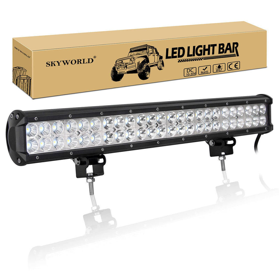 SKYWORLD LED Arbeitsscheinwerfer Bar 22 Zoll 56cm 144W Zusatzscheinwerfer 12V 24V Auto Scheinwerfer