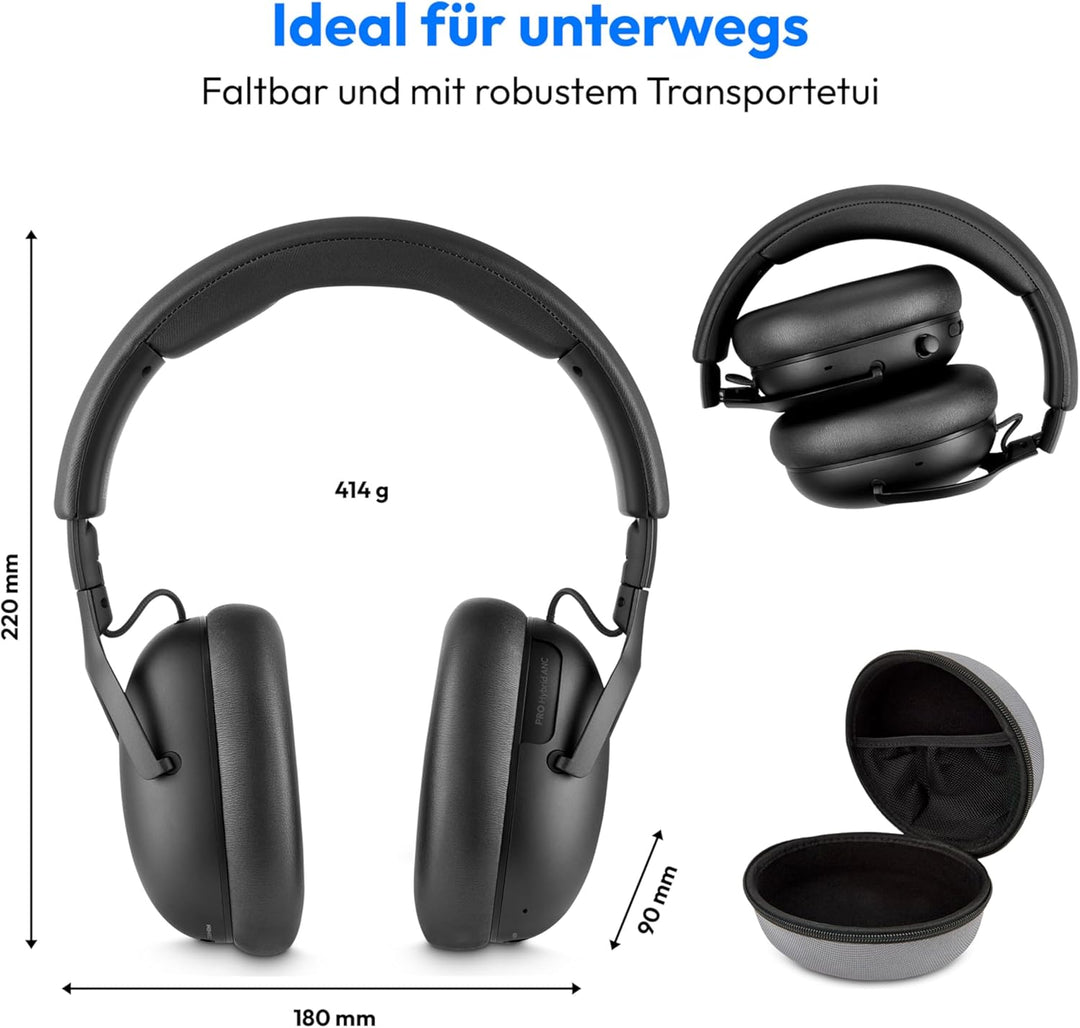 MEDION Over Ear Kopfhörer HX-1 Pro (kabellos, Hybrid Active Noise Cancelling ANC, Bluetooth 6.0, Wir