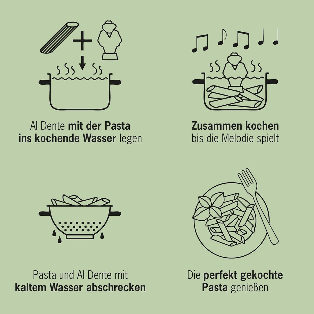 Al Dente rot - Singender Pastatimer zum Mitkochen - Pastatimer für alle gängigen Nudelsorten - itali