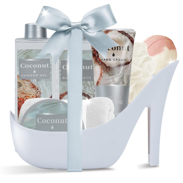 SPA LUXETIQUE Damen Bade Geschenkset - 8tlg Kokosnuss Duft Geburtstaggeschenk Wellness Set für Fraue