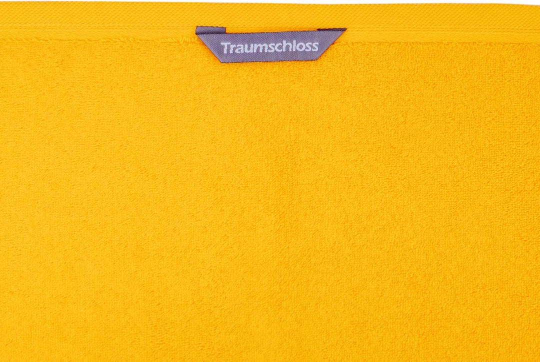 Traumschloss Badetuch »Frottier-Line« 100% Baumwolle | flauschig weich, Farbe:gelb, Grösse:100x150 1