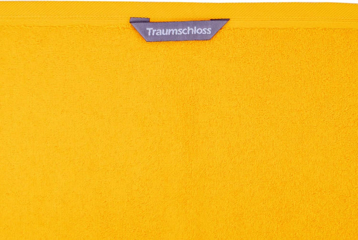 Traumschloss Badetuch »Frottier-Line« 100% Baumwolle | flauschig weich, Farbe:gelb, Grösse:100x150 1