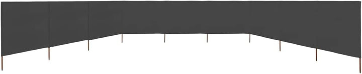 Rantry Windschutz, Strand-Windschutz für Camping, 9 Paneele, anthrazitgrauer Stoff, 1200 x 80 cm, Si