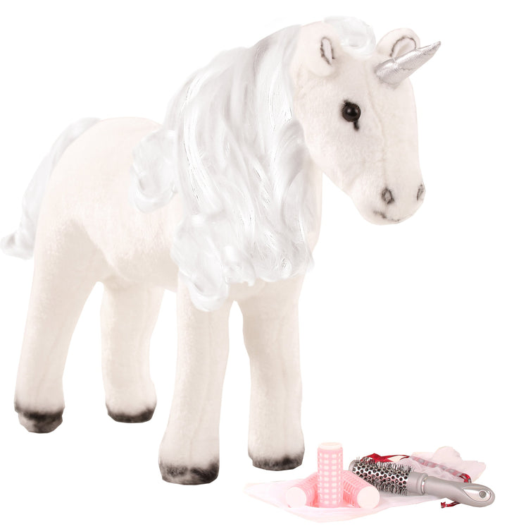 Götz 3402631 Achat Einhorn Puppe zum Kämmen - Kämmpferd - Stockmass von ca. 37 cm und Einer Höhe von