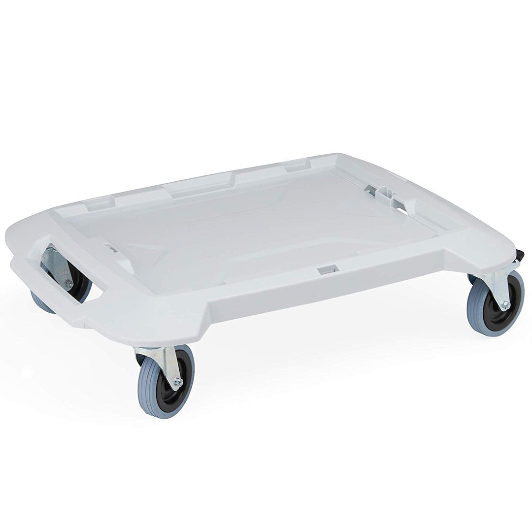 Sortimo L-BOXX 4er Set mit Roller - Werkzeugkasten System - Blau - ABS-Kunststoff - Wasserfest - 4 F