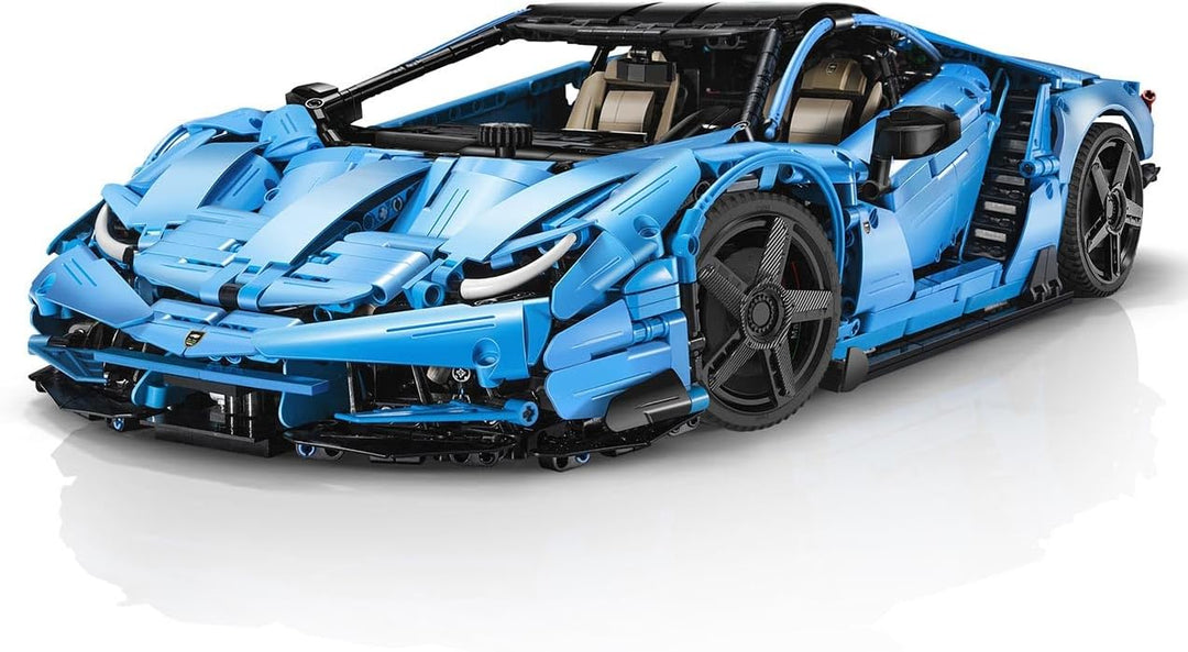 CaDA Italienisches Supercar, blau, 12-Zylinder, 3842 Teile (kompatibel mit Lego Technic), von MOC De