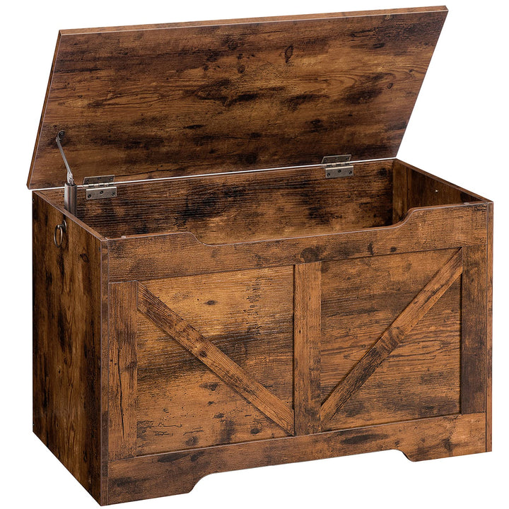 HOOBRO Truhen, Sitzbank mit Stauraum, Spielzeugkiste mit Deckel, Truhenbank, aufbewahrungsbox, 2 Rin