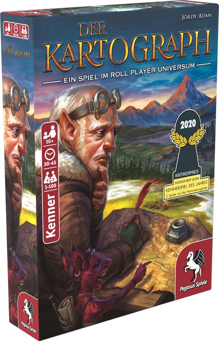 Pegasus Spiele 51310G - Der Kartograph, C-rahmenlos Single, Single