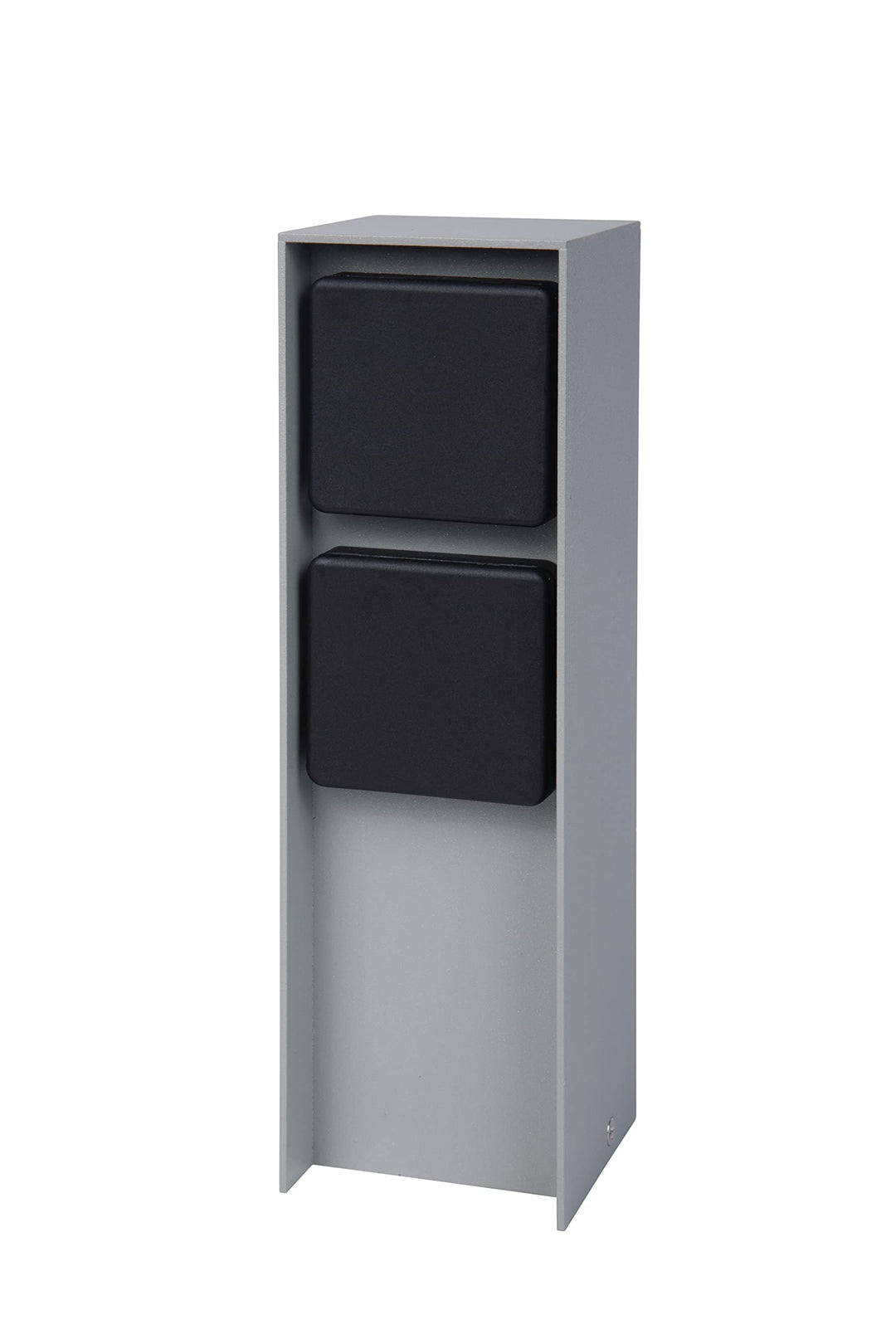 Bold 19530 Abano Aussen-Steckdose-Garten (Steckdosen-Säule) mit 2-Fach Stecker in Hellgrau (IP44 Out