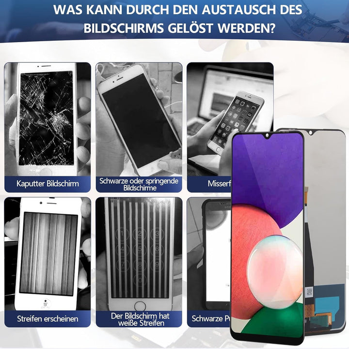 RongZy Ersatz Display Kompatibel für Samsung Galaxy A22 5G A226 Touchscreen Bildschirm Digitizer Gla