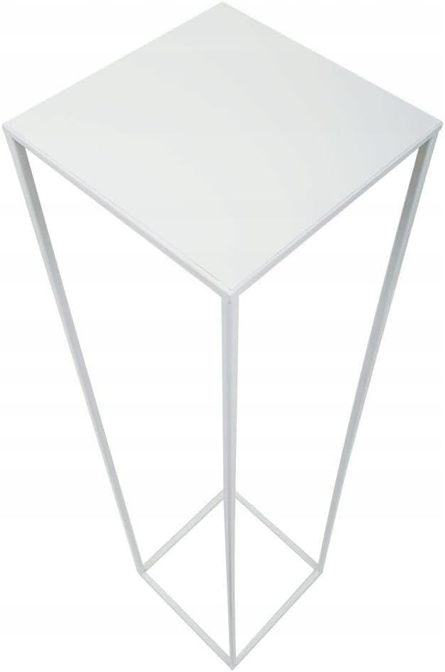 HowHomely Blumenständer Metall Weiss 100 cm Hoch - Solider und Robuster Blumenhocker Metall - Pflanz