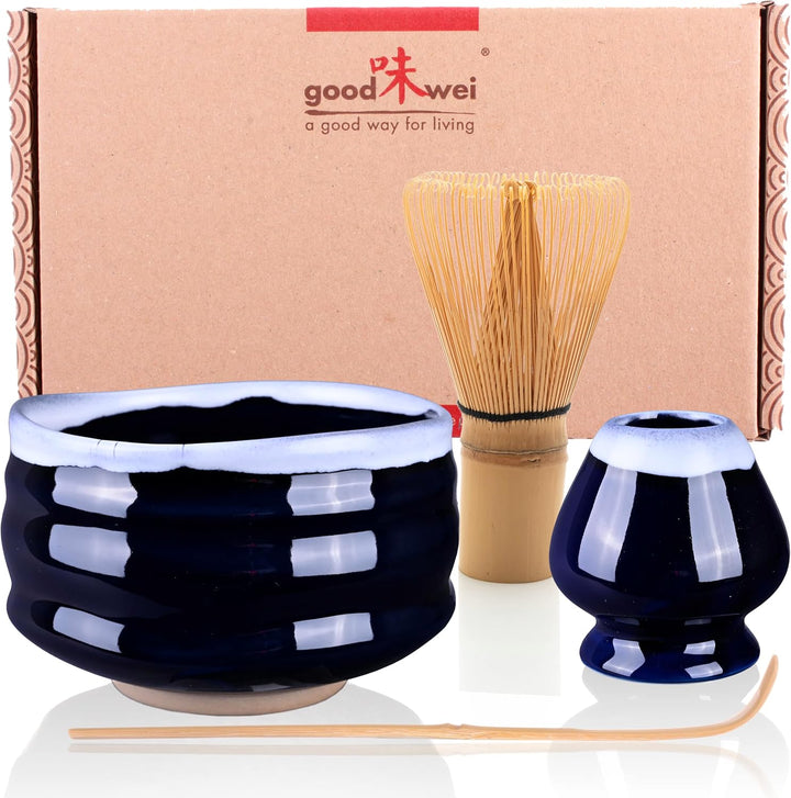 Goodwei Japanisches Matcha Komplett-Set mit hochwertiger Teeschale (Kori, 120) Kori 120, Kori 120
