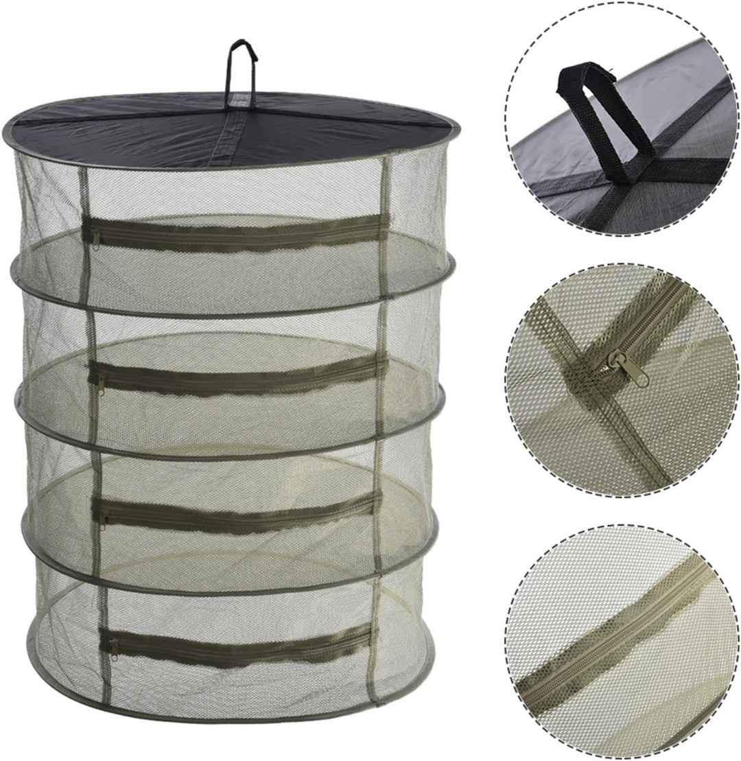 Trockennetz Kräuter | 4-lagiges Kräutertrockner Hängend | Trockennetz Drying Rack | Faltbar Kräuter