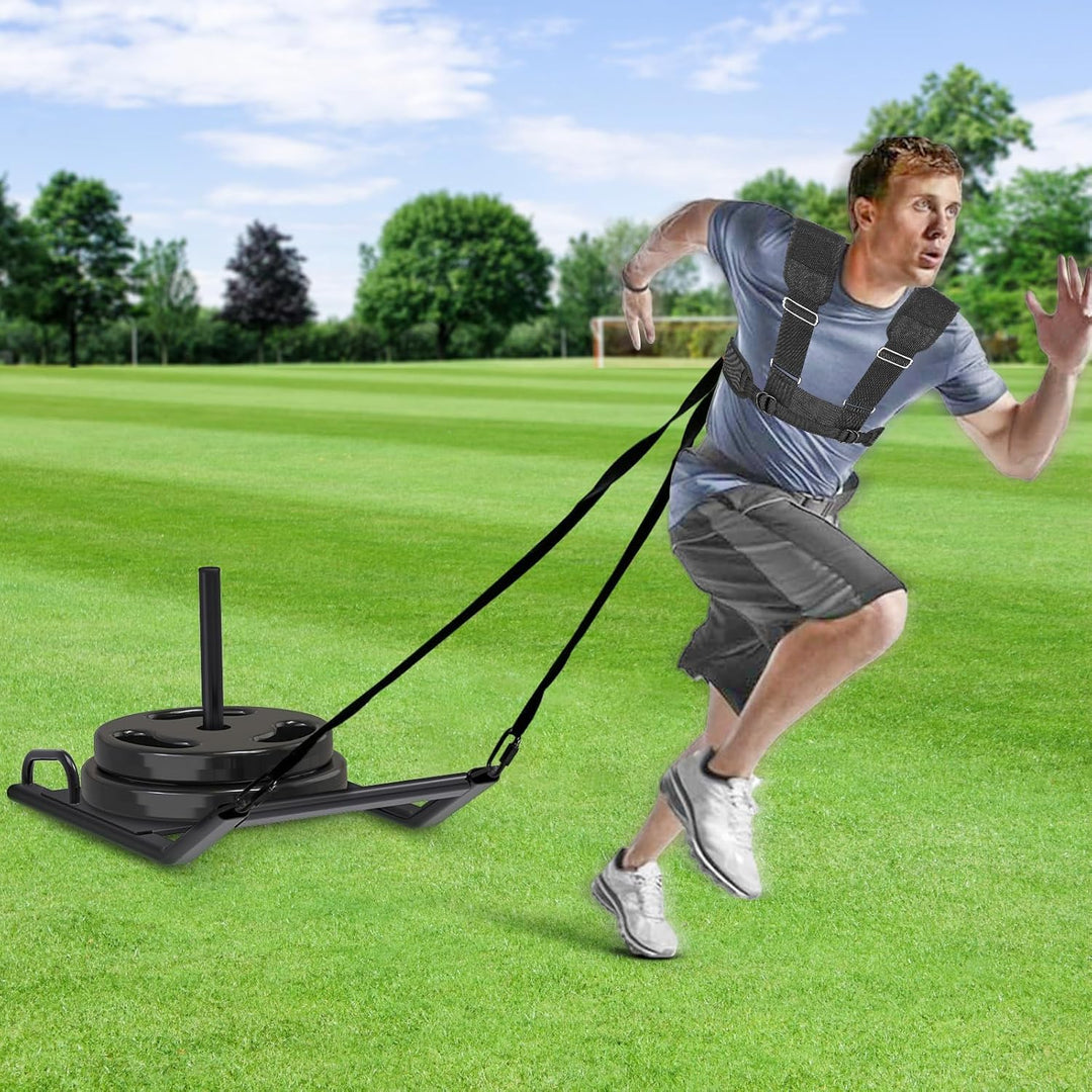 BeneLabel Gewichtsschlitten, Fitness Schlitten Teppich Gras Trainingsschlitten Indoor Outdoor Sportl