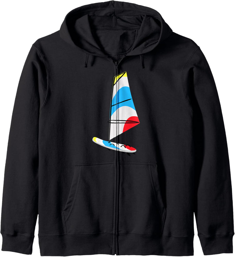 Windsurfbrett und Segel Kapuzenjacke