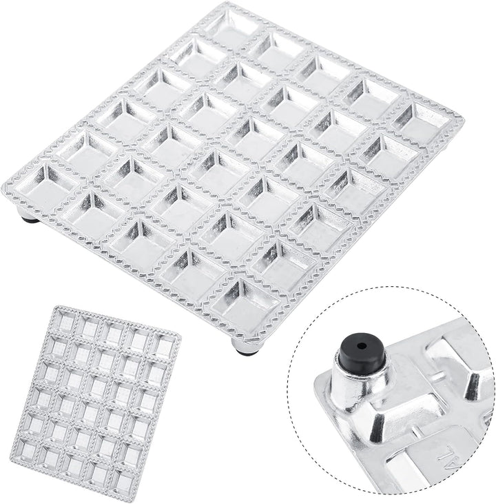Ravioli Form aus Aluminiumlegierung 19,6×16,5 cm 30 Löcher Knödel Gebäckform Hersteller Ravioli Auss