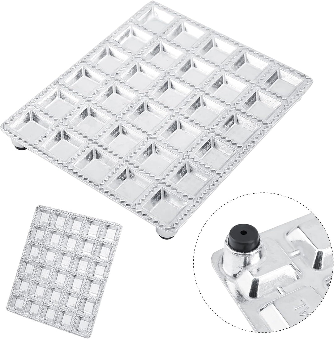 30 Löcher Knödelform, Edelstahlknödelhersteller Ravioli-Hersteller Pelmeni-Hersteller Knödelform, mü