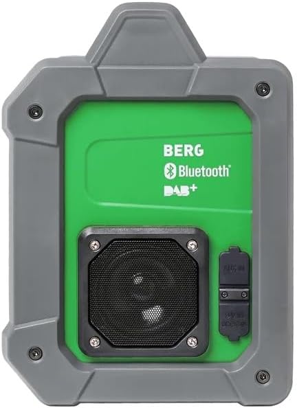 BERG ABR 30 Baustellenradio mit DAB+, Bluetooth 5.3 und Li-Ion Akku I Robuster Sound für Profis I IP