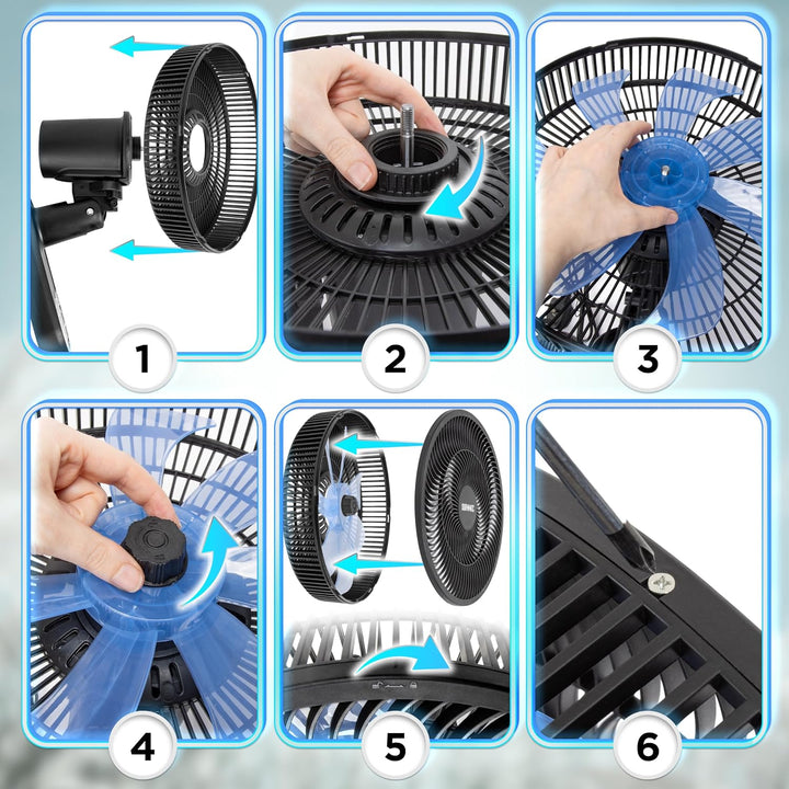 Duronic FN12 Wandventilator, Ventilator zur Montage, mit Fernbedienung | 3 Geschwindigkeiten, Wandkü