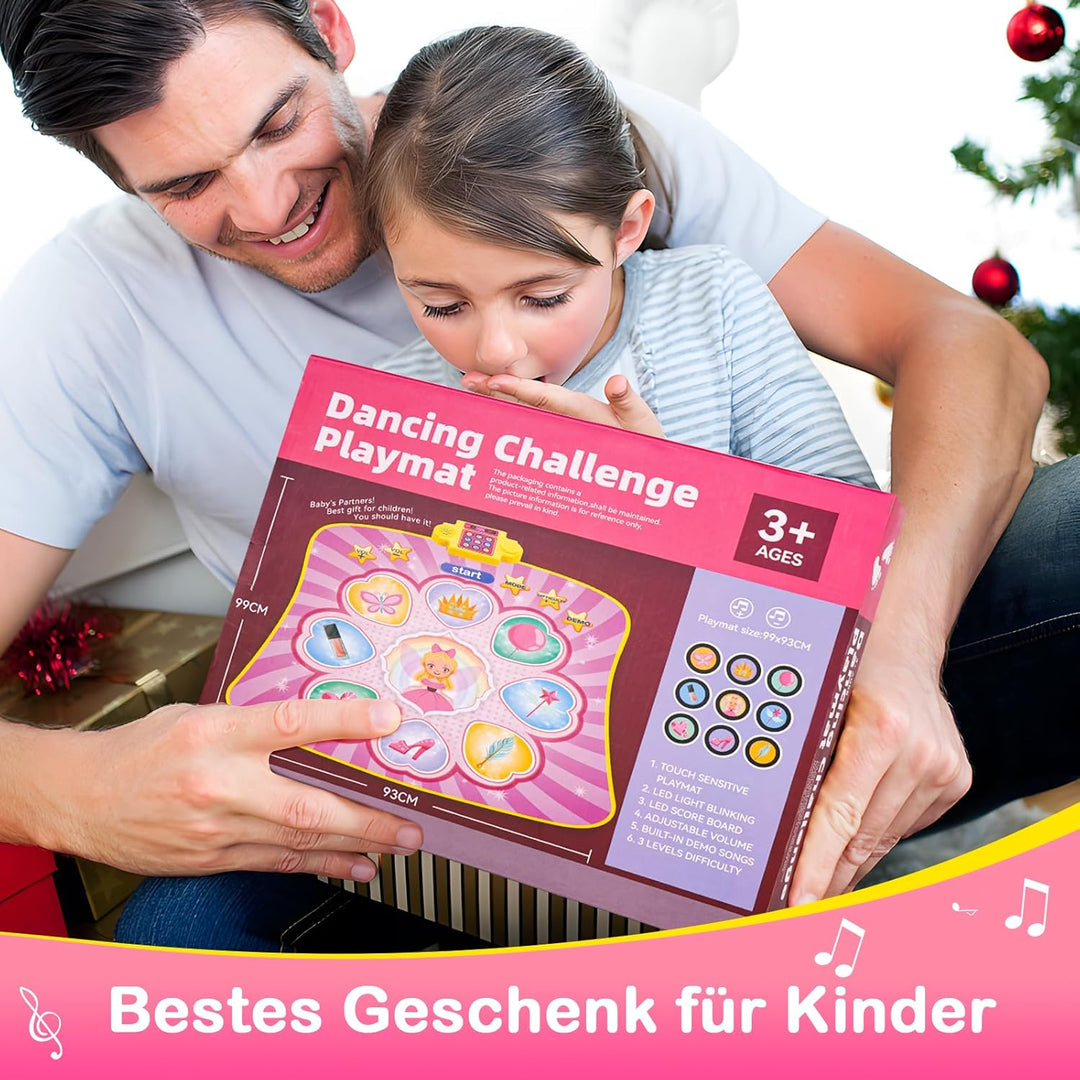 Zookao Tanzmatte Kinder Spielzeug ab 2 3 4 5 6 7 8 Jahre Mädchen Junge, Geschenk Musikinstrumente fü