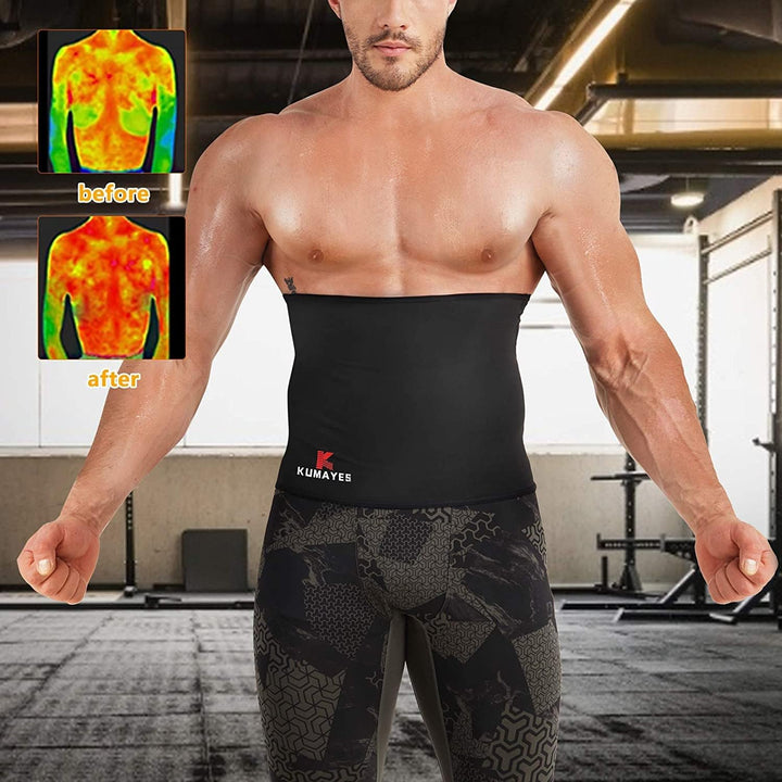 KUMAYES Bauchgürtel Herren Fitness Body Shaper Waist Trainer Bauch gürtel zum abnehmen bauchweg Spor