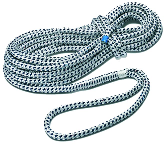 SEILFLECHTER - Festmacher Taifun® | Anlegeleine mit gespleisstem und getakeltem 40 cm Auge Weiss/Sch
