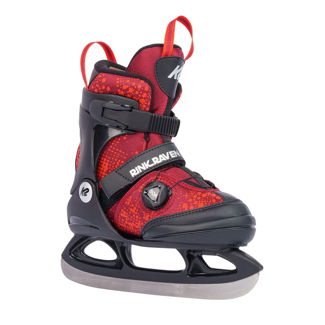 K2 Skates Jungen Schlittschuhe Rink Raven Ice Boa, black-blue, 25G0310 S (EU: 29-34 / UK: 10-1 / US: