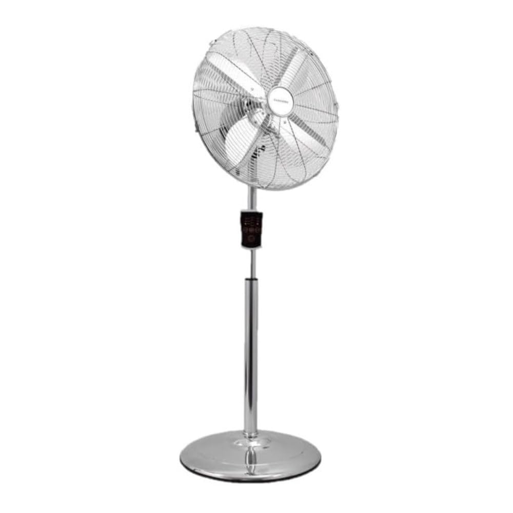 Syntrox Edelstahl Ventilator Plinkad | Standventilator | Bodenventilator | Lüfter, Leis, mit Zeitsch