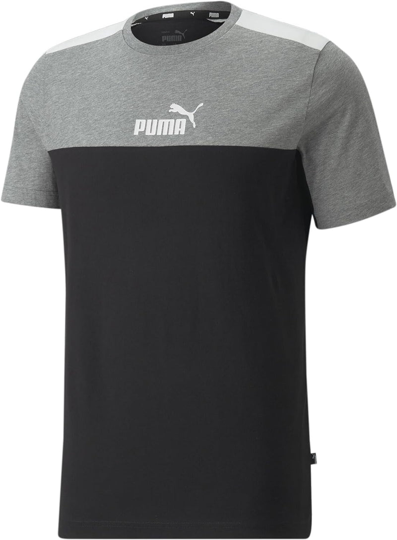 PUMA Unisex ESS+ Block Tee T-Shirt S Schwarz, S Schwarz