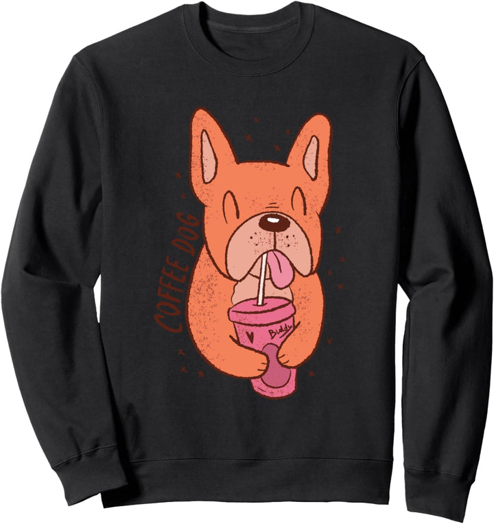 Französischer Bulldoggen-Kaffeehund Sweatshirt