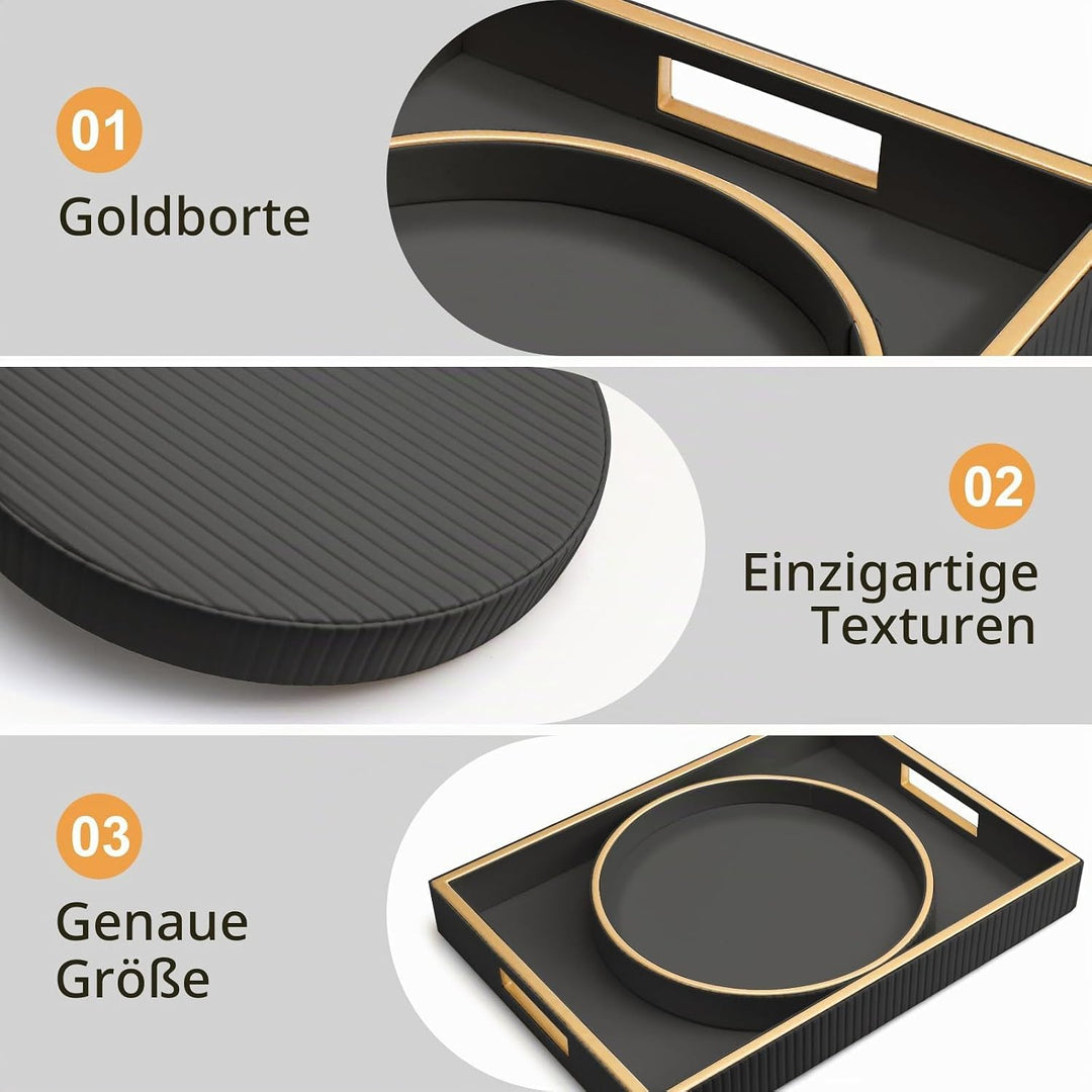 SANZIE Ledertablett, Schreibtisch-Aufbewahrung, Organizer, Premium-Serviertablett, dekoratives Table