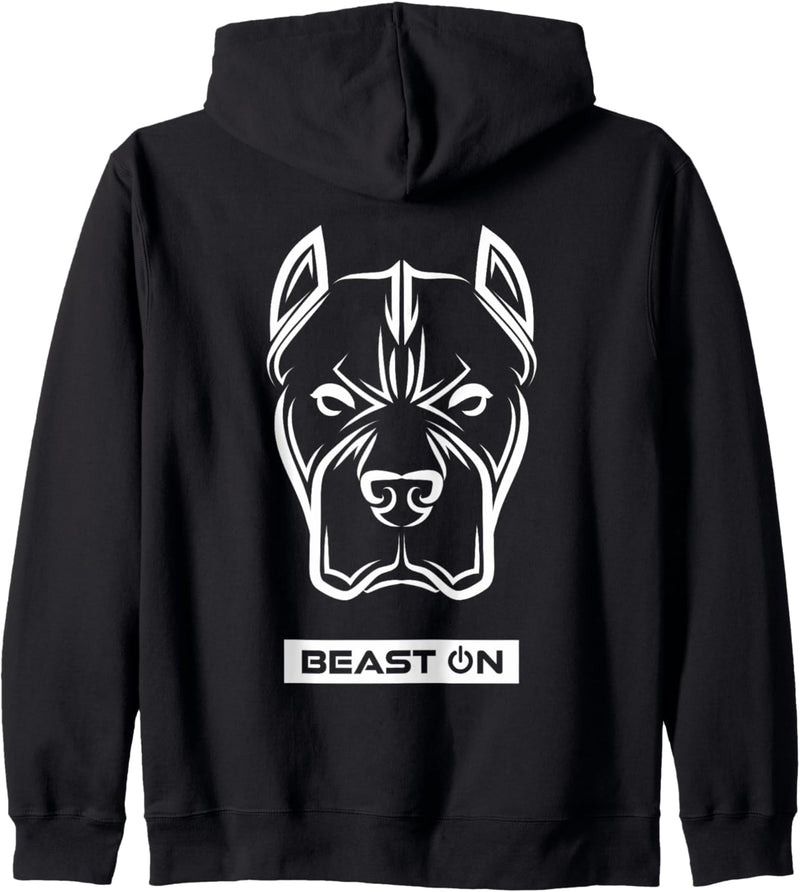 Bulldoggenkopf, Rückendruck, für Fitnessstudio, Workout, Fitness, Bodybuilding Kapuzenjacke