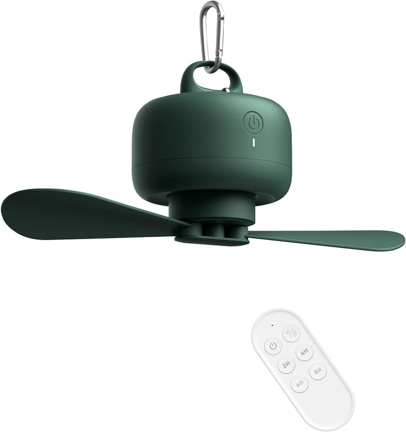 JISULIFE 8000mAh Camping Ventilator Batteriebetrieben, USB Wiederaufladbar mit Fernbedienung, Abnehm