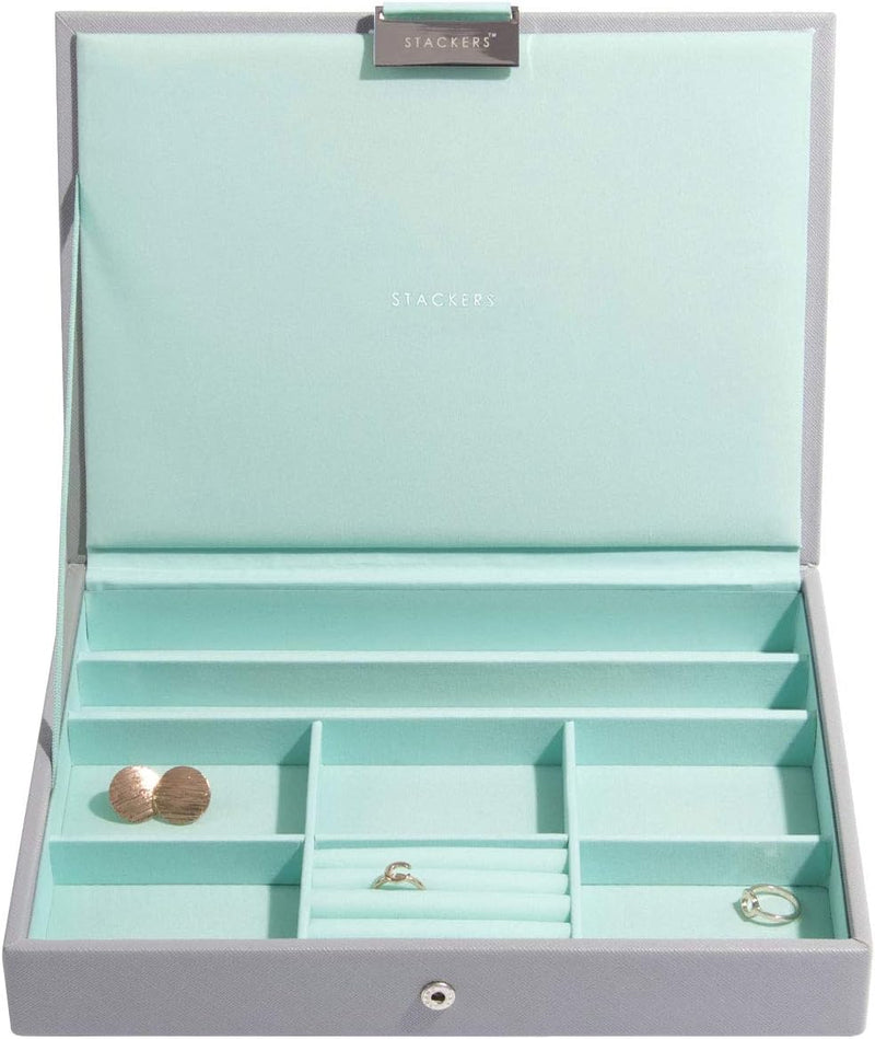 Stackers Grau Mint Klassisch Schmuckschatulle Deckel Dove Grey/Mint, Dove Grey/Mint
