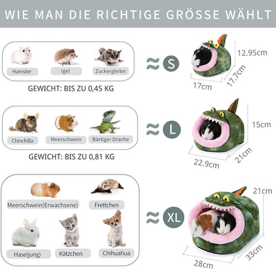 JanYoo Rattenbett Hütte Meerschweinchen Versteck Haus Kleintierzelt Zubehör Kaninchen Versteck Igluz