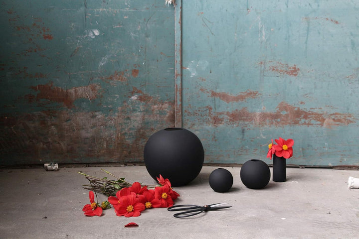 Cooee Design Ball Vase 10cm Black 10cm Schwarz, 10cm Schwarz