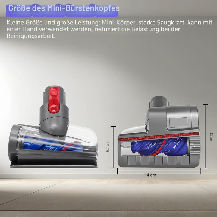 Mini Elektrobürste für Dyson V7 V8 V10 V11 V15 Staubsauger, Turbinendüse Ersatzbürste Zubehör Entfer