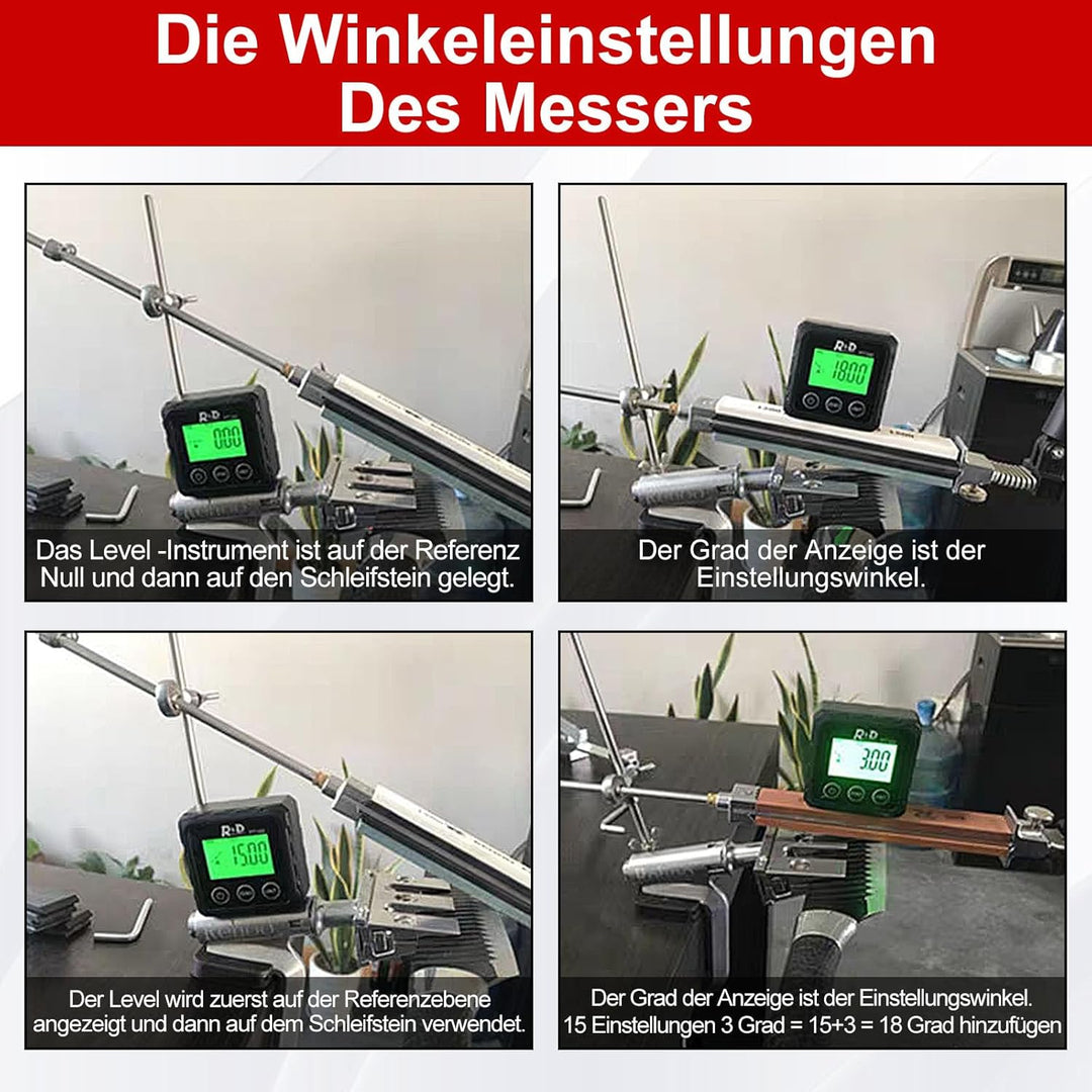 Messerschärfer Profi mit 10 Schleifstein, Professioneller Messerschärfer, 120-3000 Körnung für Küche