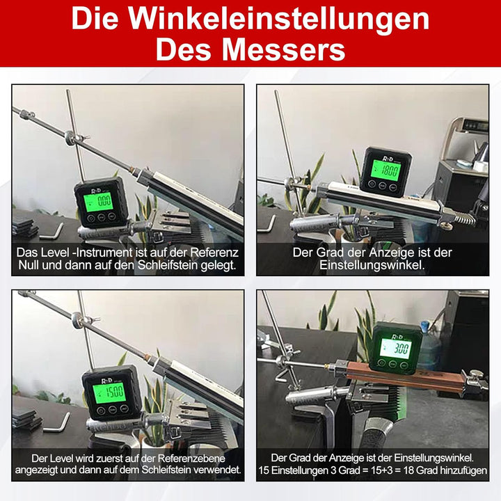 Messerschärfer Profi mit 10 Schleifstein, Professioneller Messerschärfer, 120-3000 Körnung für Küche