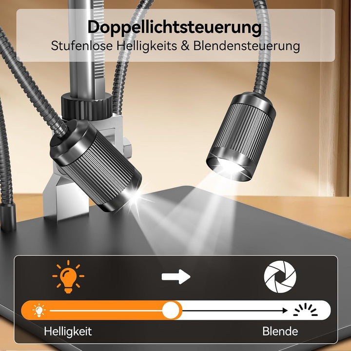 Elikliv EM3K-AF Autofokus Digital Mikroskop 2000X, 3K 7'' Münzmikroskop für Gesamtansicht,HDMI Lötmi