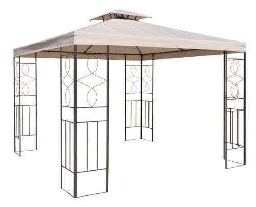 WASSERDICHT Pavillondach Beige 2,98x2,98m Dach Pavillon Pavillion PVC