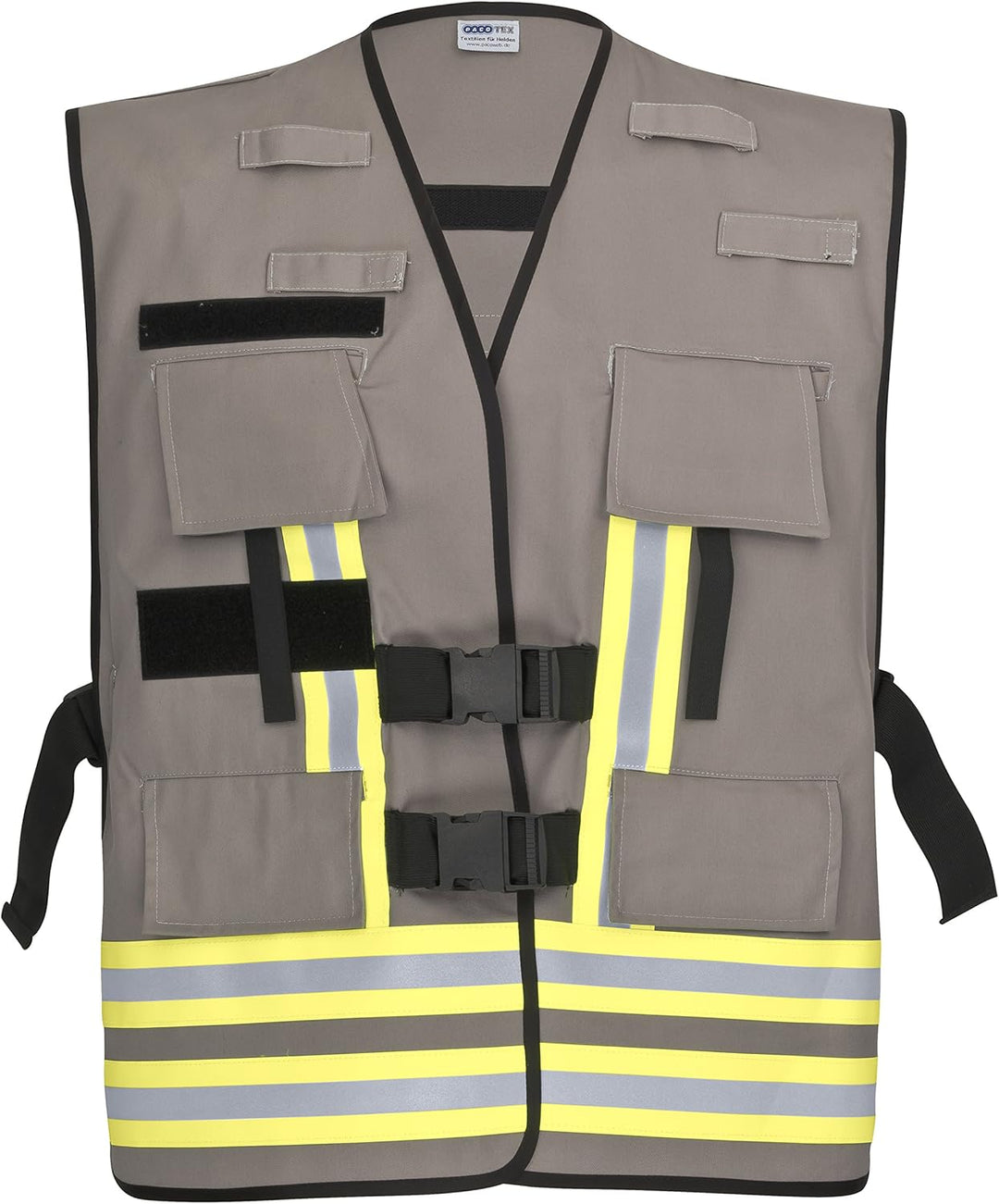 PACOTEX Funktionswesten zur Kennzeichnung von Einsatzpersonal wie z.B. Feuerwehr Warnweste Grau, Gra