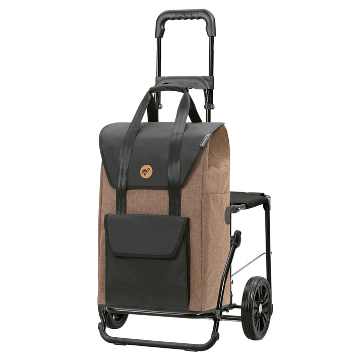 ANDERSEN Einkaufstrolley - Komfort Shopper Senta 2.0 Sand 49 L Einkaufswagen, stilvoll, wasserabweis