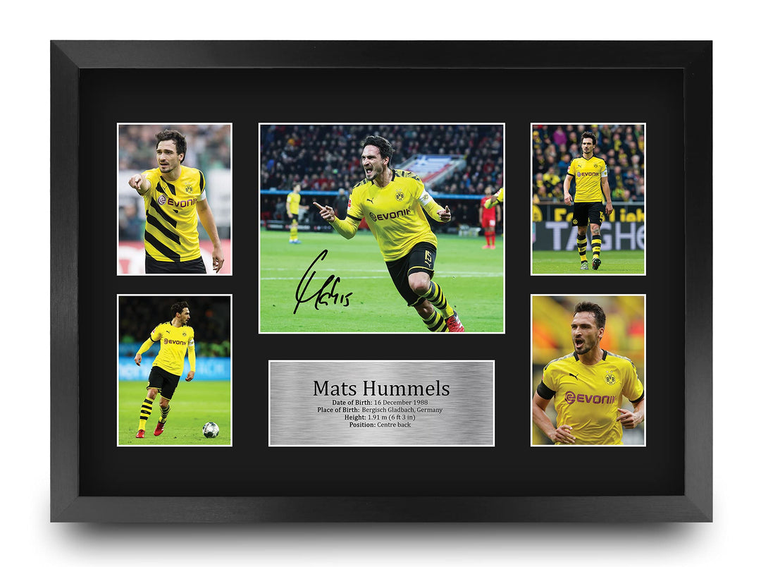 HWC Trading FR A3 Mats Hummels Borussia Dortmund Gedruckte Erinnerungsstücke Signiert Autogramm Foto