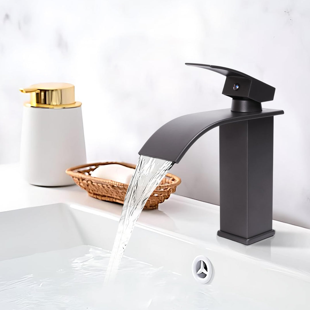 Wasserhahn Bad Wasserfall Wasserhahn Edelstahl Waschbeckenarmatur Waschtischarmatur Waschbecken Arma