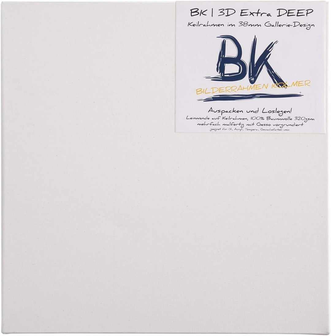 4X BK extra DEEP KEILRAHMEN 30x30cm | Leinwände auf Keilrahmen 30x30 cm | extra hohe Keilrahmen mit